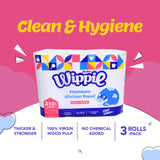 Wippie 2ply Premium Kitchen Towel Strong Absorbent - ( 1-Bag / 2-Bags / 3-Bags / 6-Bags / 12-Bags )