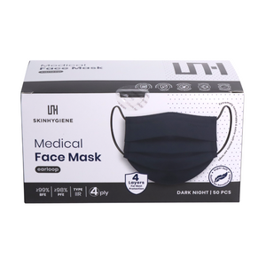 Skin Hygiene Medical Mask 4 Ply - Dark Night