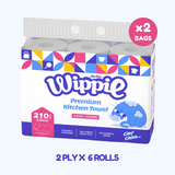 Wippie 2ply Premium Kitchen Towel Strong Absorbent - ( 1-Bag / 2-Bags / 3-Bags / 6-Bags / 12-Bags )