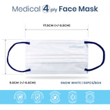 SH Medical Mask Premium 4 Ply - White (MDA Approved)