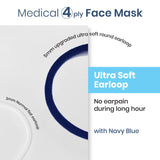 SH Medical Mask Premium 4 Ply - White (MDA Approved)